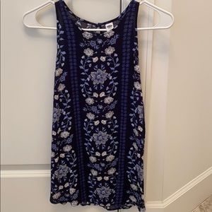 Old Navy Blue Floral Top, Size Small, Never Worn